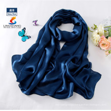 LINGSHANG W4159 wholesale fashionable elegant accessories solid color long silk hijab scarf